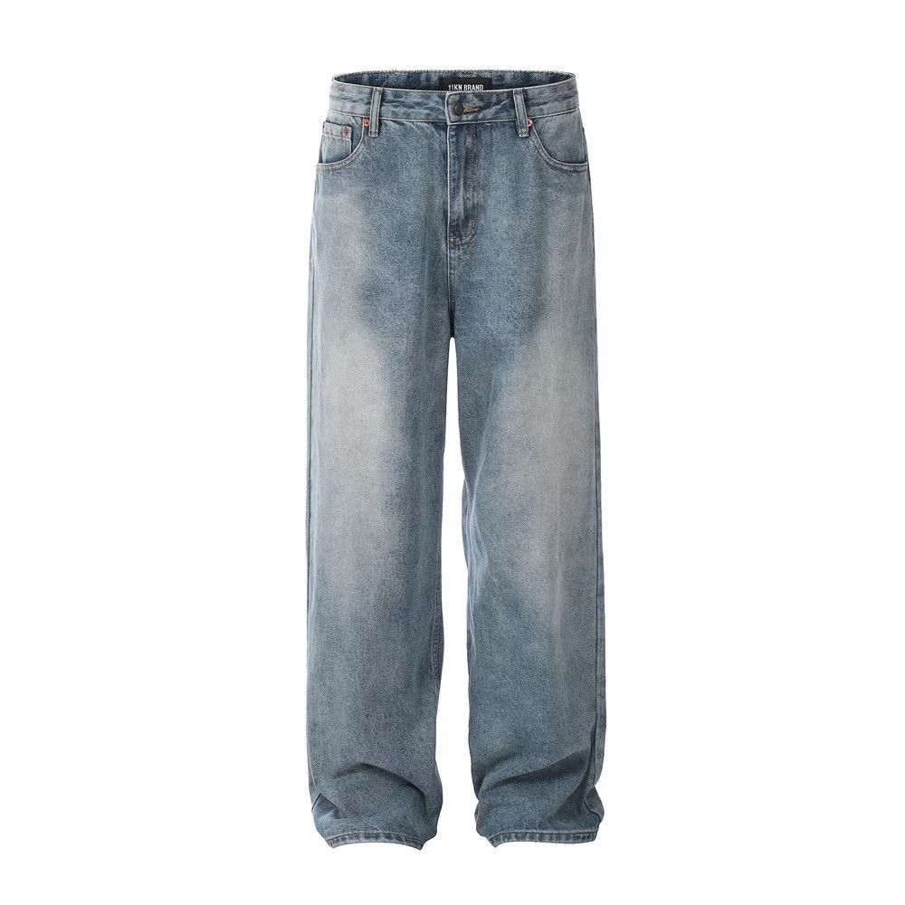 Japanese Brand × Jean Street Style Collection Loose Distressed Washed Jeans Size US 32 / EU 48 - 1 Thumbnail