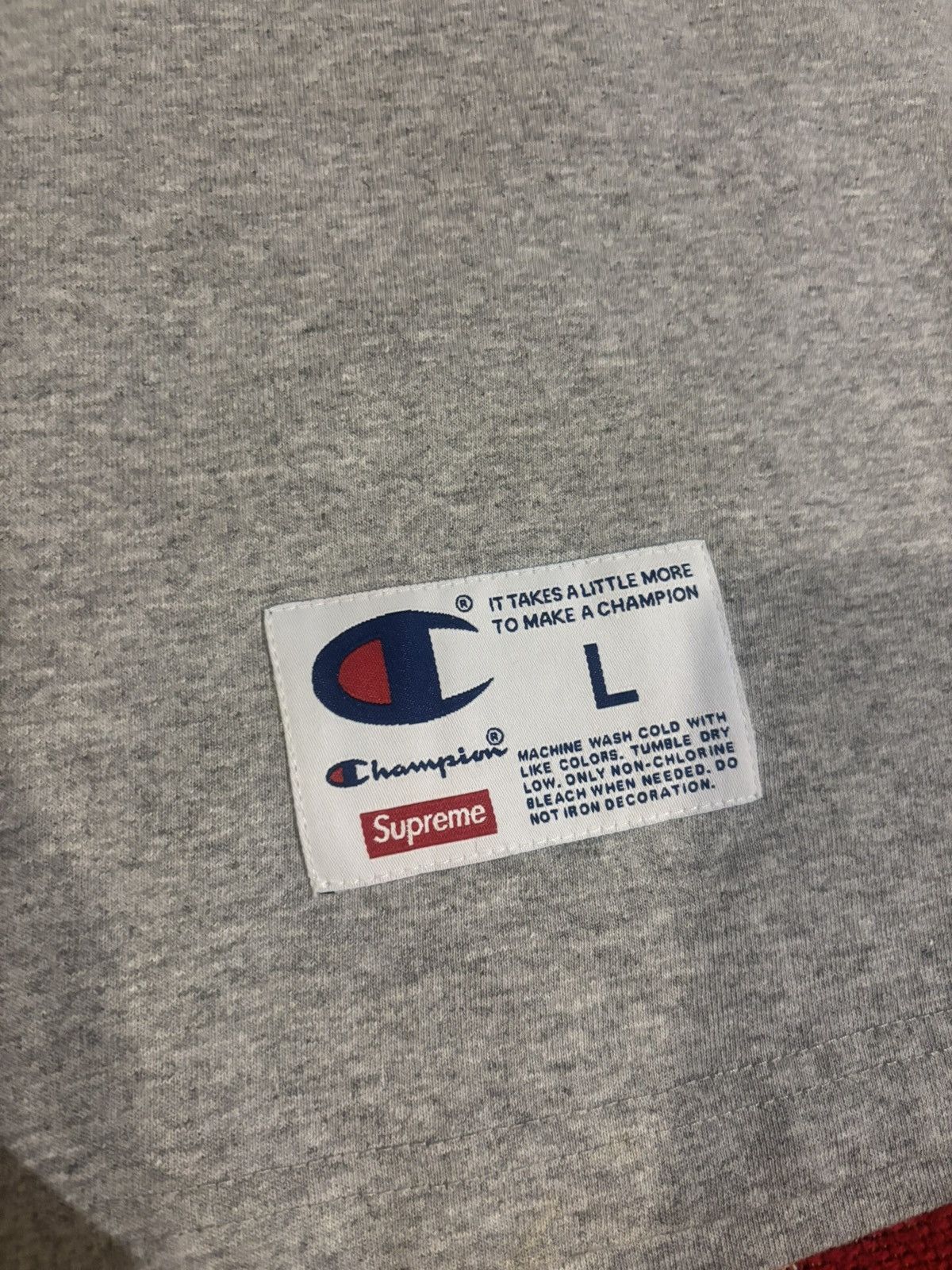 Champion × Supreme Rare 2019 SS19 Supreme x Champion Silver Logo T-Shirt Size US L / EU 52-54 / 3 - 3 Thumbnail