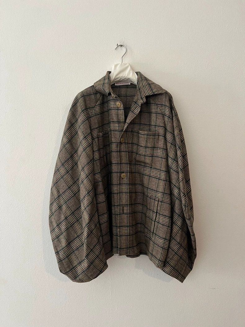 Walter Van Beirendonck Walter Van Beirendonck Houndstooth Wool Kimono Coat - dmc Size US M / EU 48-50 / 2 - 1 Thumbnail