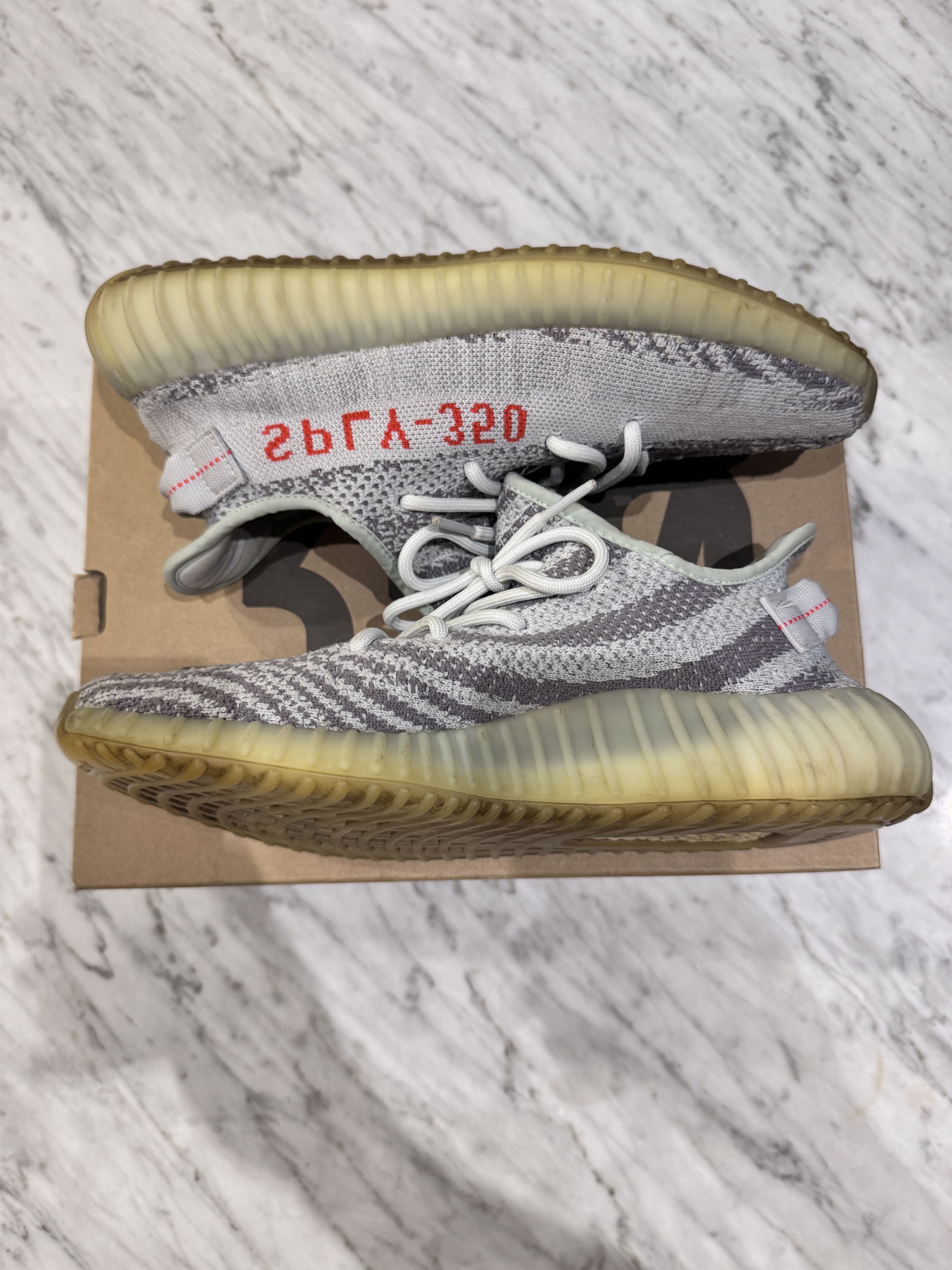 Adidas × Kanye West Yeezy Boost 350 V2 Blue Tint Size US 10 / EU 43 - 5 Thumbnail