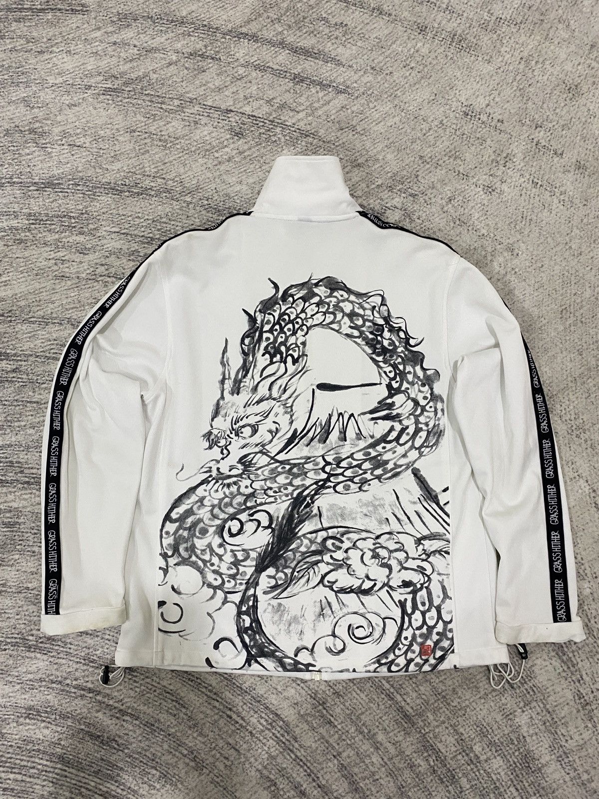 Other Grass Hither Sumi-e Dragon Japanese Streetwear Track Jacket Size US M / EU 48-50 / 2 - 1 Thumbnail