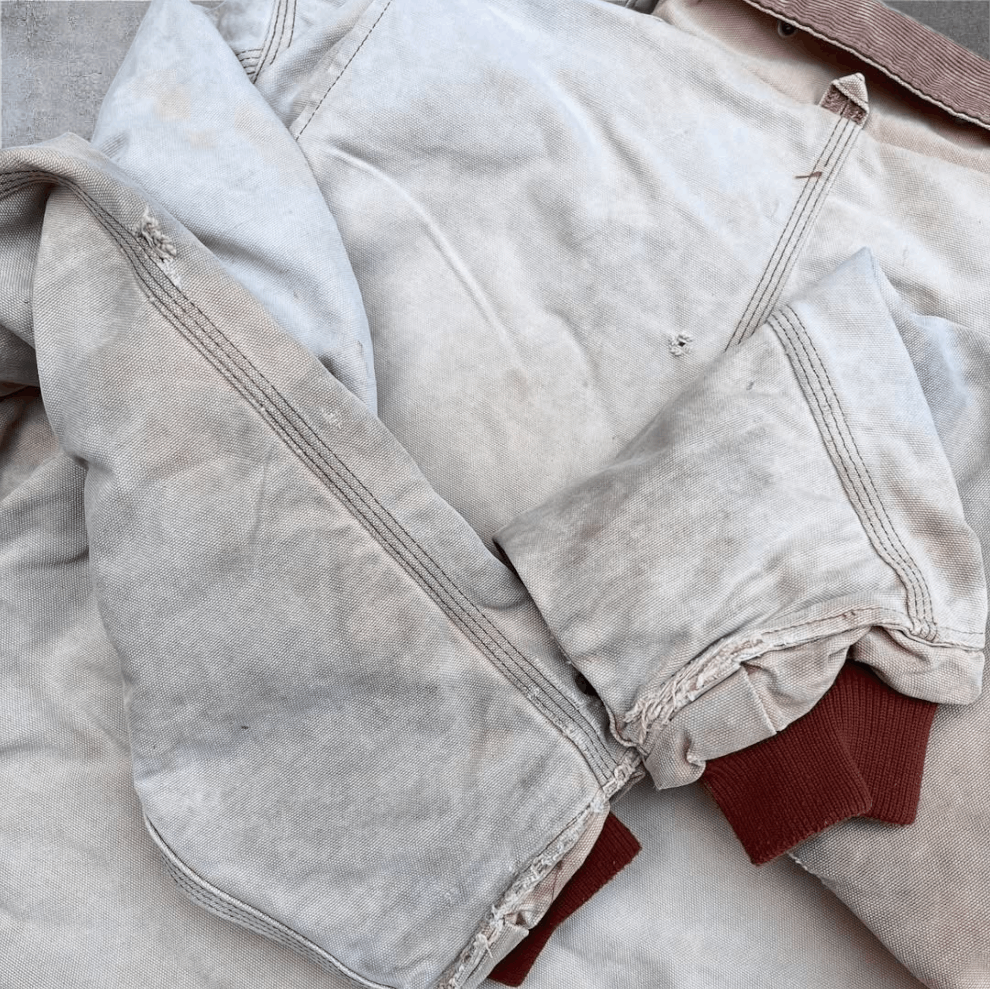 Carhartt × Vintage 90's Sunfade Carhartt Arctic Quilted Lined Denim Jacket Size US L / EU 52-54 / 3 - 4 Thumbnail