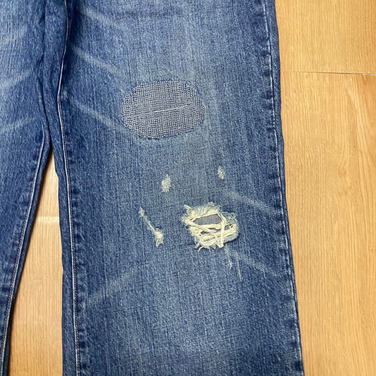 If Six Was Nine Vintage Ezy Distressed Denim Size US 34 / EU 50 - 17 Thumbnail