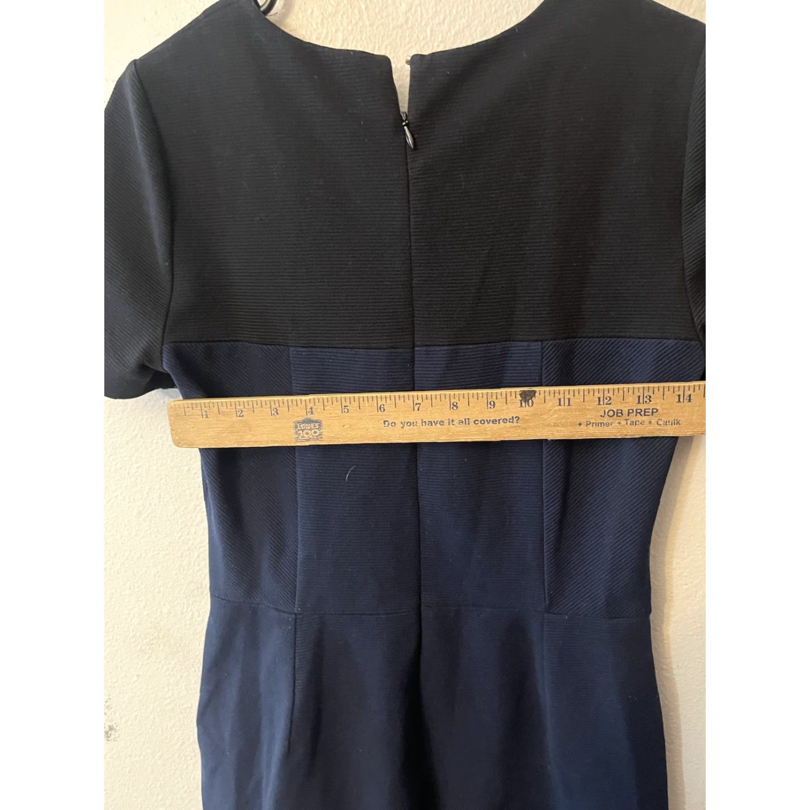 Madewell VINTAGE Madewell Blue Black Ponte Gallerist A-Line Dress Women’s 6 Knee Length Size M / US 6-8 / IT 42-44 - 5 Thumbnail