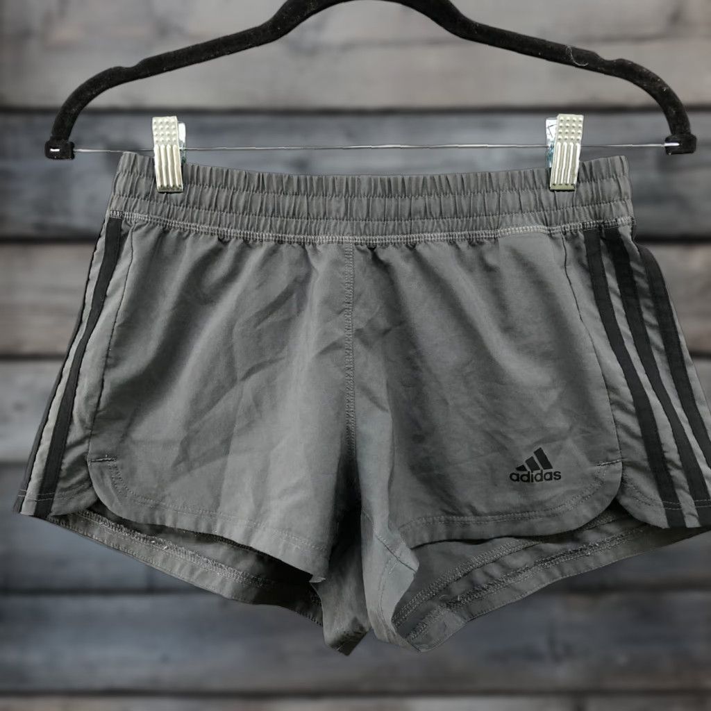 Adidas VINTAGE Adidas Active Running Shorts Womens XS Gray 3 Stripe Climalite Lightweight Size 26" / US 2 / IT 38 - 1 Thumbnail