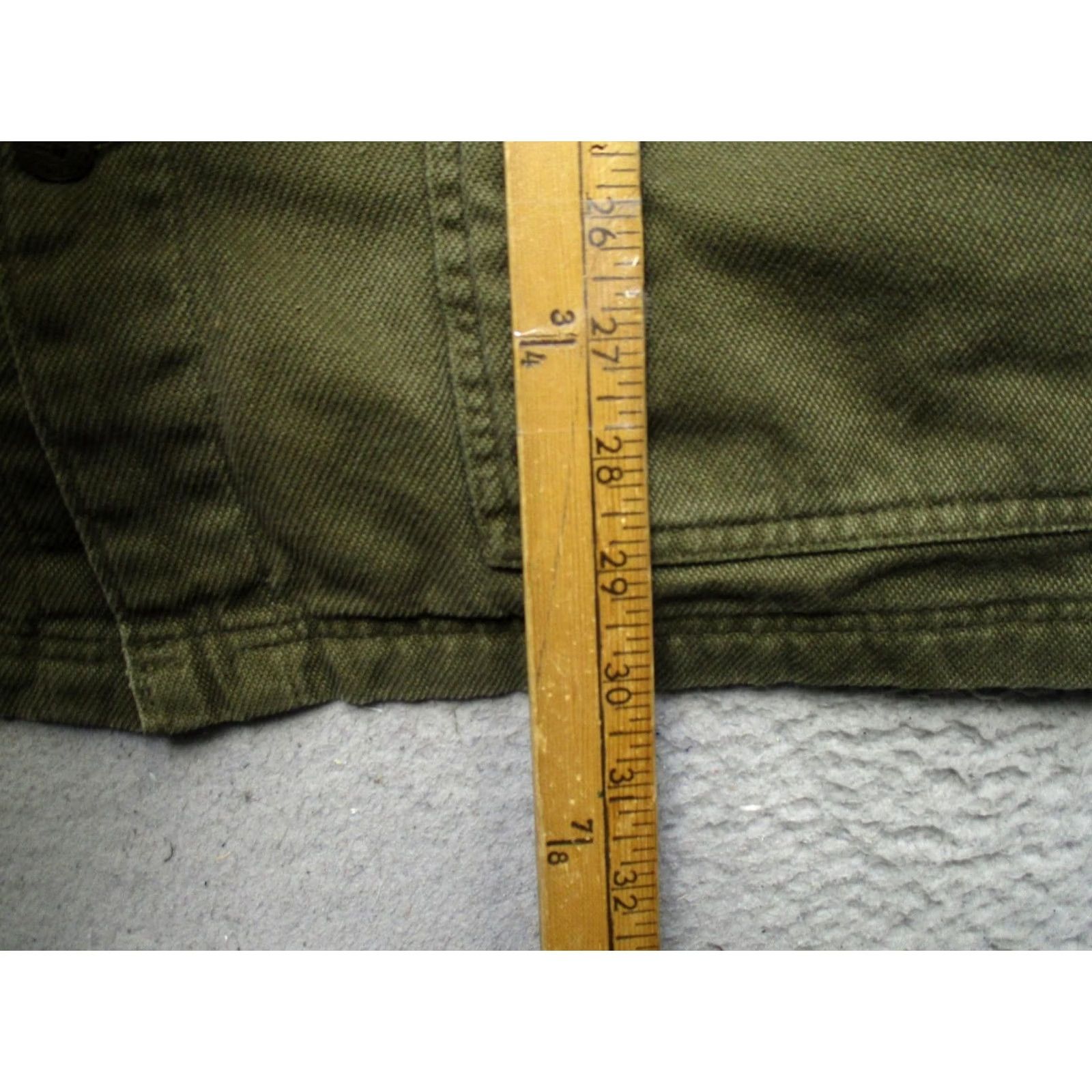 Vintage Columbia Jacket Mens Large Green Canvas Chore Field Snap Front Lined Workwear Size US L / EU 52-54 / 3 - 7 Thumbnail