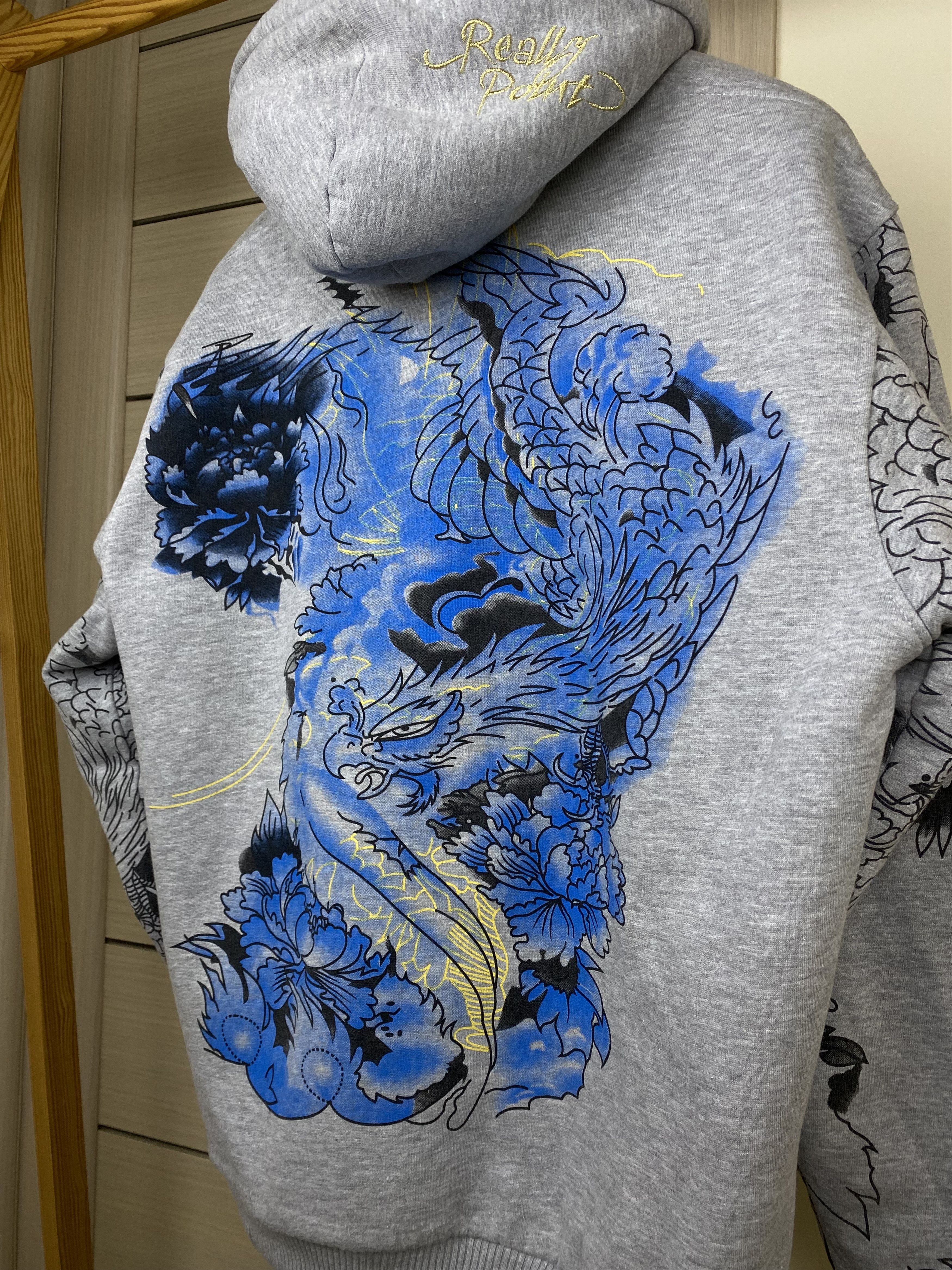 Christian Audigier Vintage Really Point Faux Fur Lined Zip Hoodie Like Ed Hardy Size US XXL / EU 58 / 5 - 12 Thumbnail