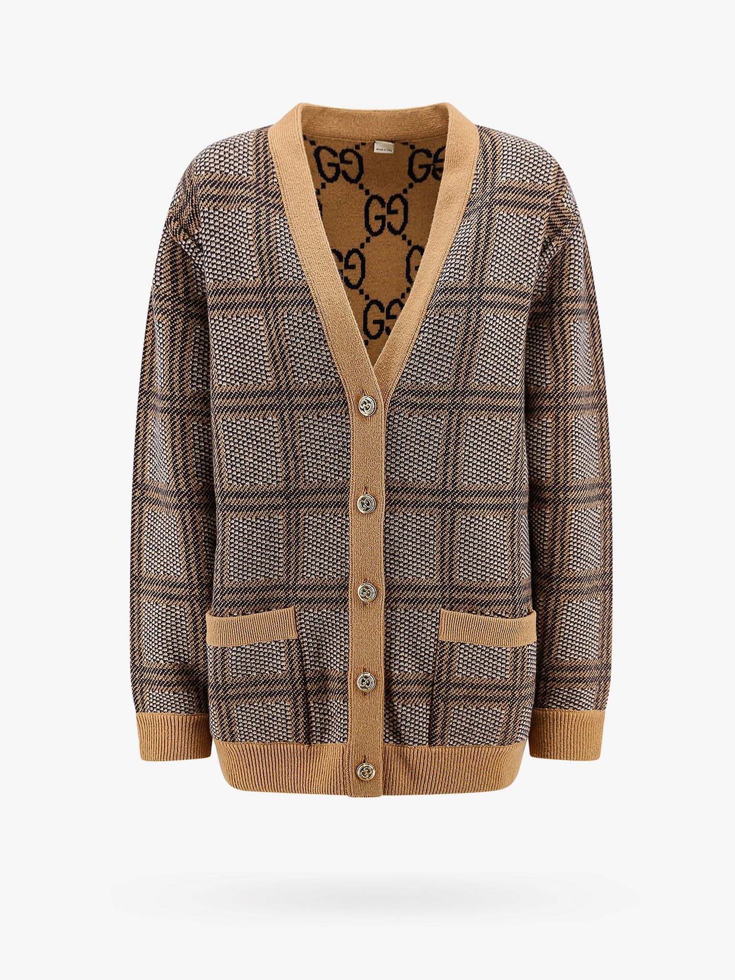 image of Gucci Cardigan Woman Beige Knitwear, Women's (Size XS)