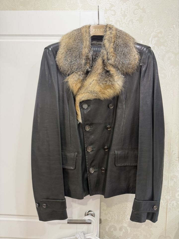 Gucci Gucci FW2007 Runway Fox Fur Detail Leather Biker Jacket Size US L / EU 52-54 / 3 - 1 Thumbnail