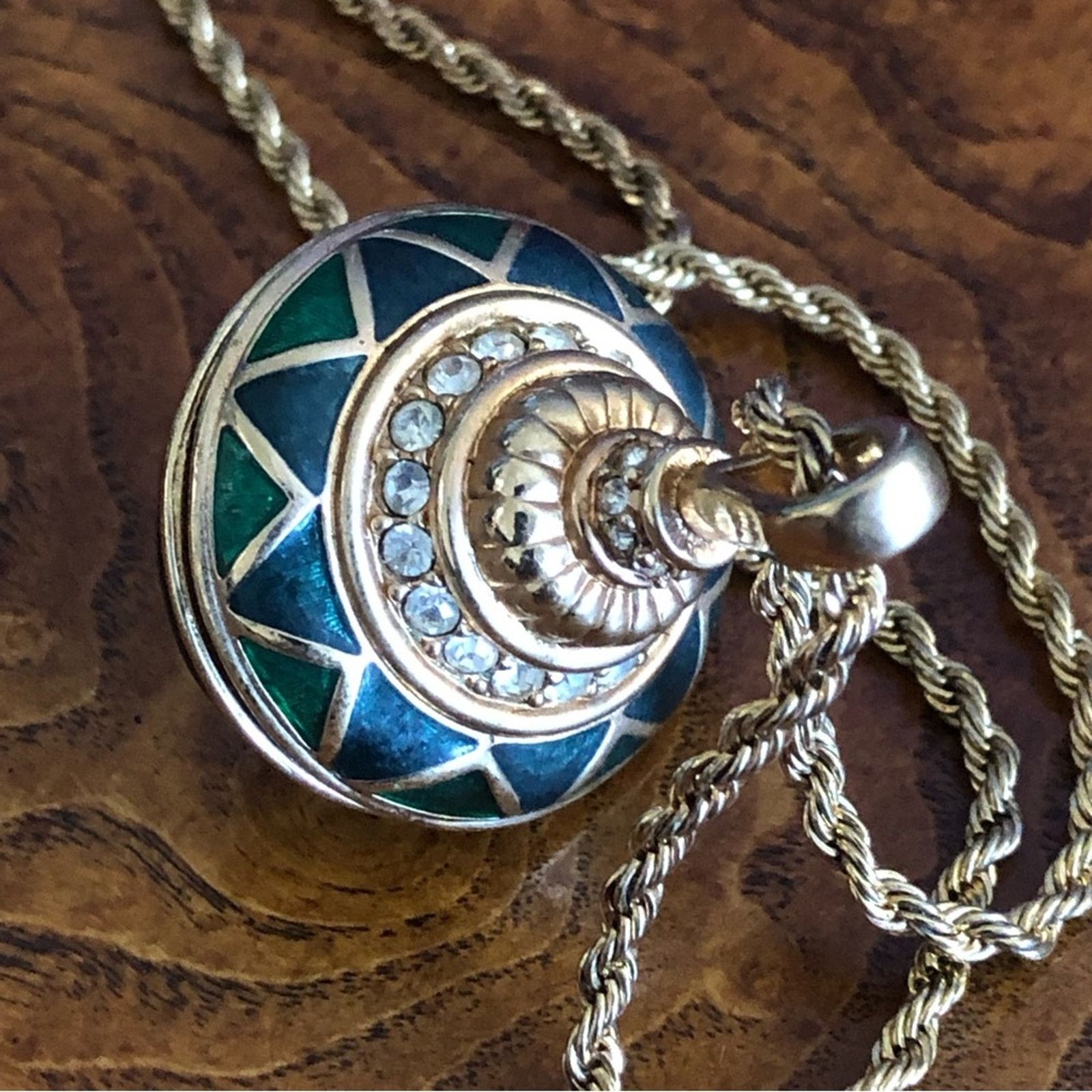 Swarovski Vintage Swarovski enamel crystal ornament dreidel necklac Size ONE SIZE - 9 Thumbnail