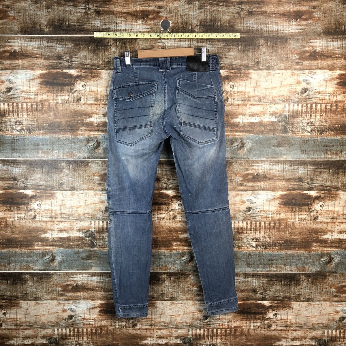 Japanese Brand Field Core Blue Distressed ripped Denim Pants #A2109 Size US 29 - 18 Thumbnail