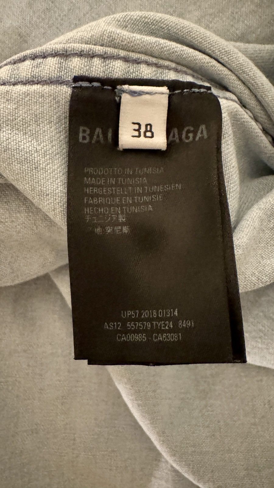 Balenciaga Balenciaga Logo Washed light blue Denim Big Shirt jacket Size US M / EU 48-50 / 2 - 10 Thumbnail