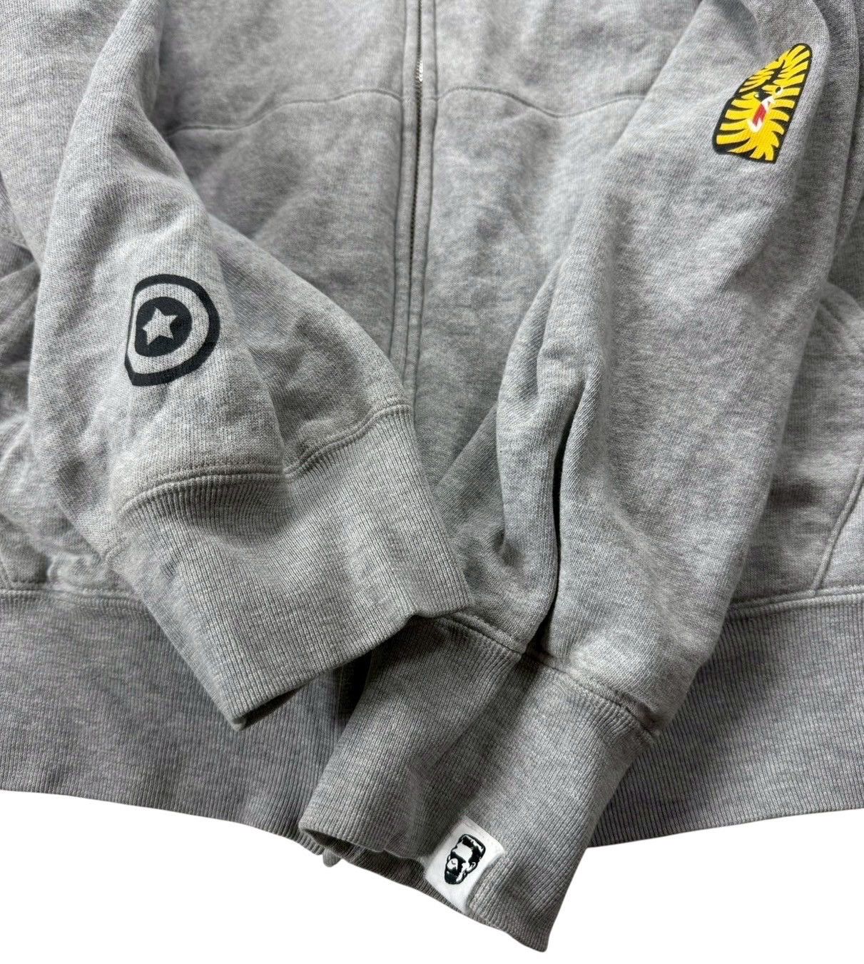 Bape BAPE shark full zip hoodie gray Size US M / EU 48-50 / 2 - 3 Thumbnail