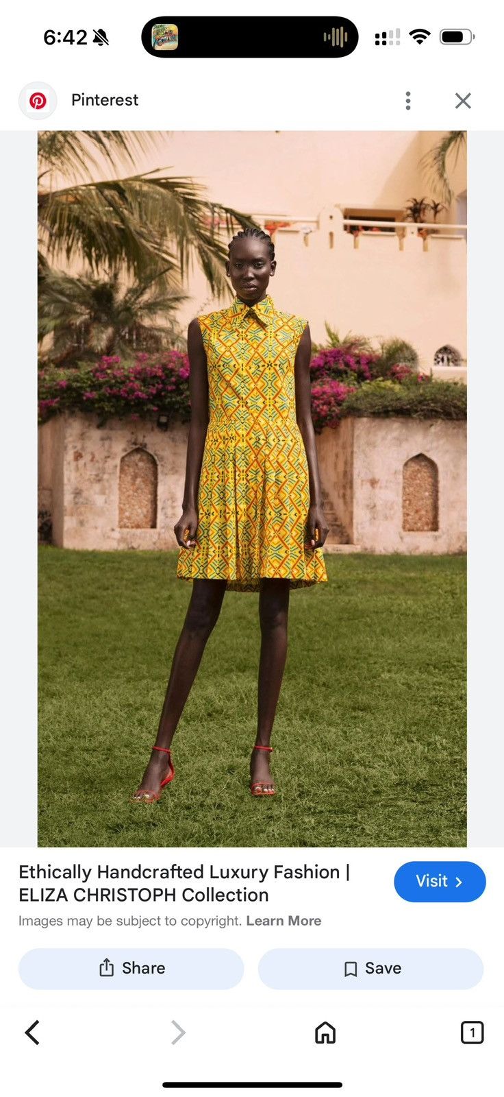 Other Eliza Christoph Geometric geo print Yellow shirt Dress M Size M / US 6-8 / IT 42-44 - 8 Thumbnail