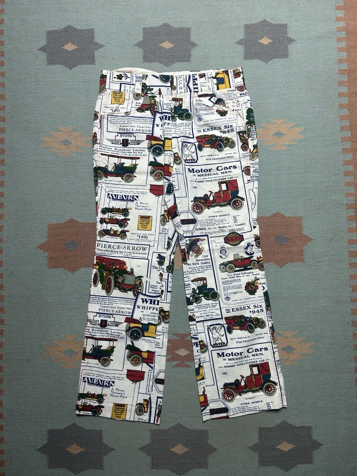 Vintage Vtg 60s bell bottom flare pants REO Oldsmobile Jeff Co 32x28 Size US 32 / EU 48 - 1 Thumbnail