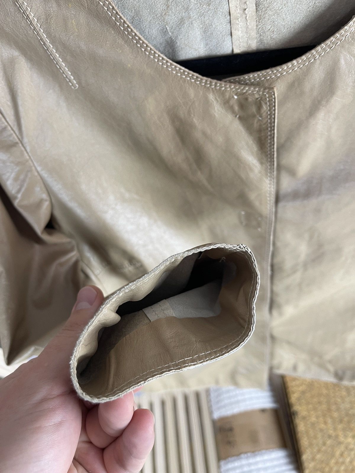 Iceberg Iceberg vintage beige made in Italy leather jacket Size M / US 6-8 / IT 42-44 - 11 Thumbnail