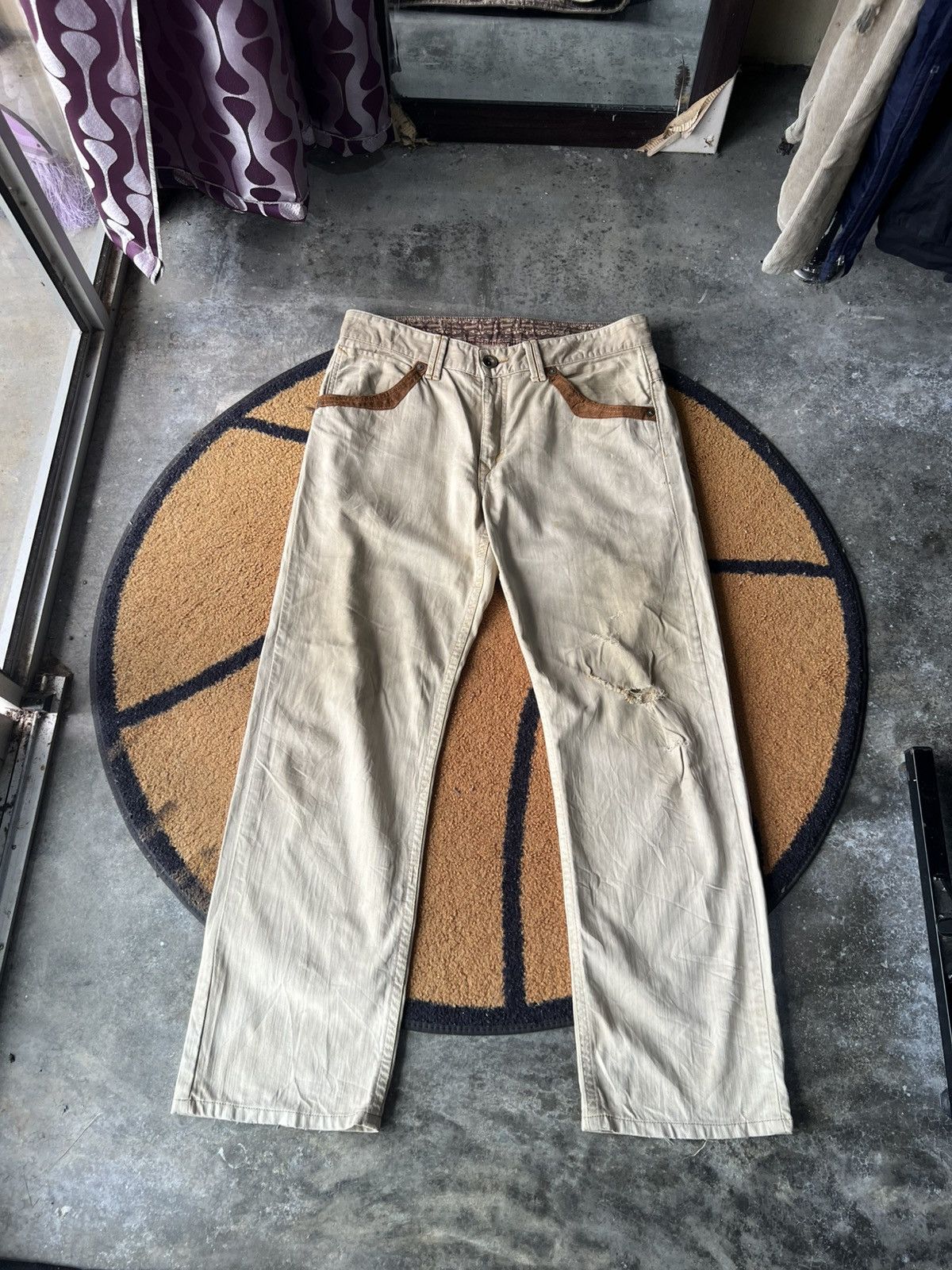 Edwin 🔥Edwin Exclusive Vintage Western Style Distressed Denim Size US 36 / EU 52 - 1 Thumbnail