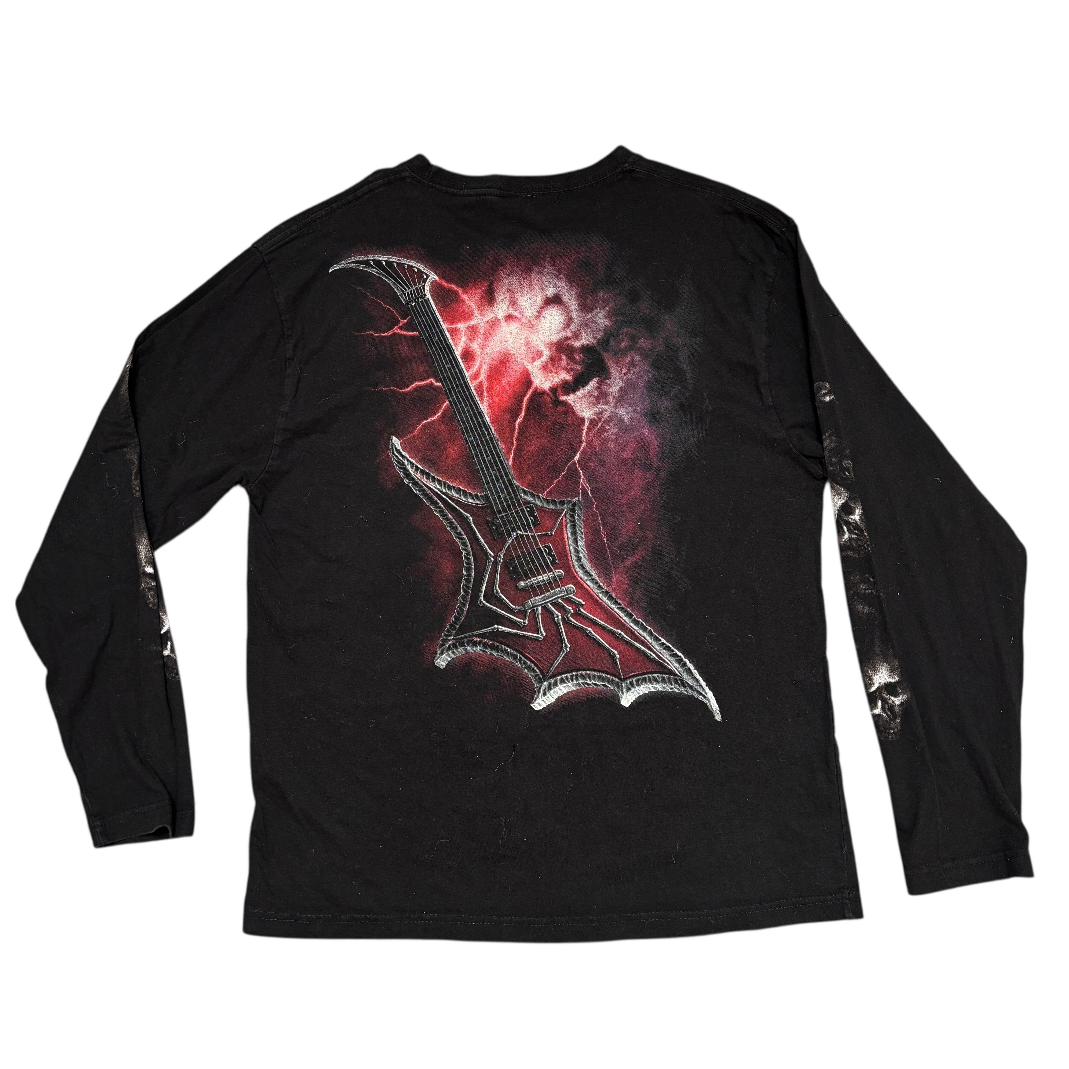 Band Tees Vintage Skeleton Shirt Long Sleeve Spiral Skull Y2K Size US L / EU 52-54 / 3 - 2 Thumbnail