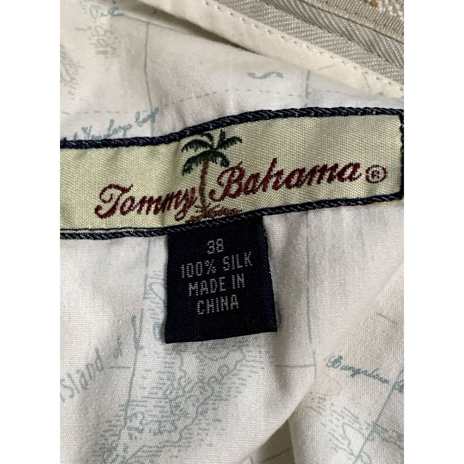 Tommy Bahama VINTAGE Tommy Bahama Pants Mens Size 38 Beige 100% Silk Pants Straight Leg Pleated Front Size US 38 / EU 54 - 3 Thumbnail