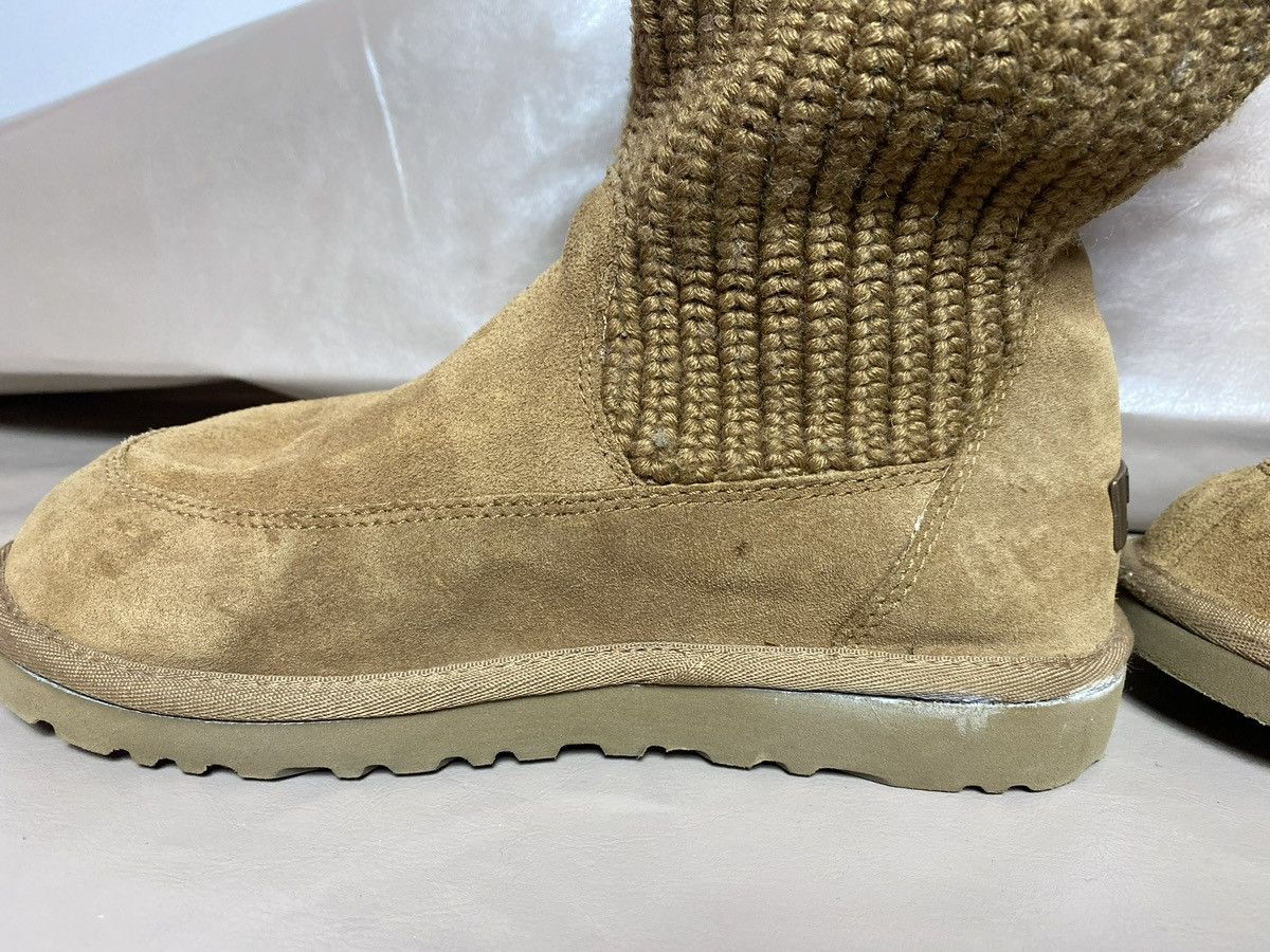 Vintage Ugg Australia Suburb Crochet 5921 chestnut Mid Calf