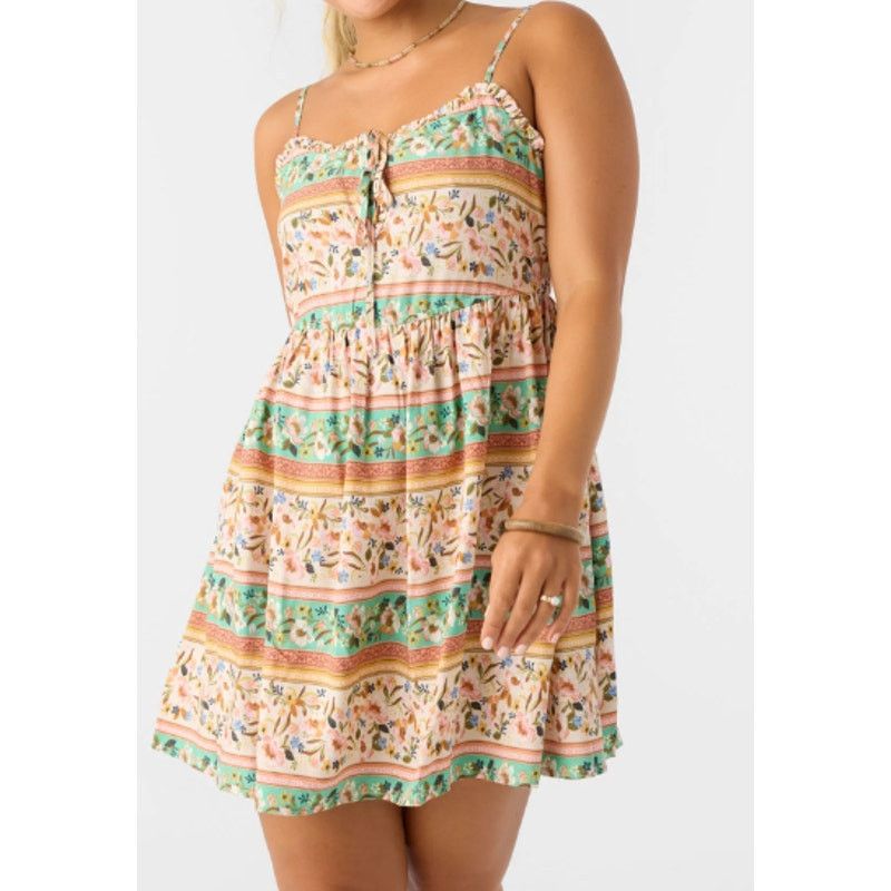O'Neill NWT O'Neill Delena Sun Dress with Drawstring V-Neck Tapioca Size S / US 4 / IT 40 - 1 Thumbnail