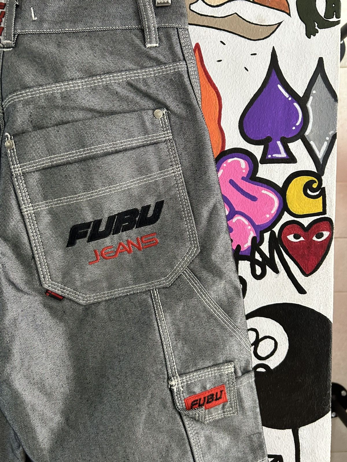 Vintage Fubu 90s Carpenter Jeans Size US 28 / EU 44 - 5 Thumbnail