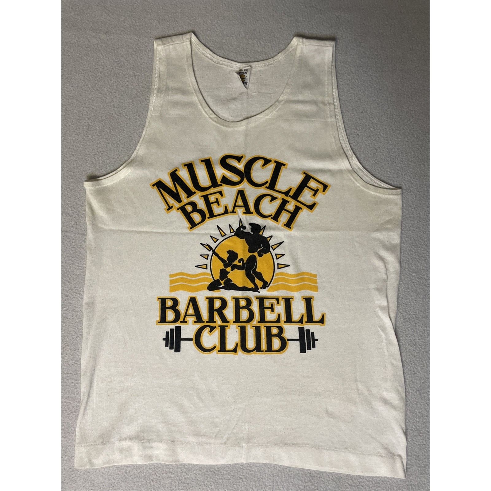 Other Vintage 80s Muscle Beach Barbell Club Golden Era Mens Small Size US S / EU 44-46 / 1 - 1 Thumbnail