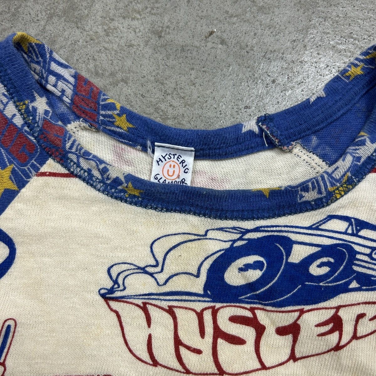 1990s Hysteric Mini Baby Tee Full Print