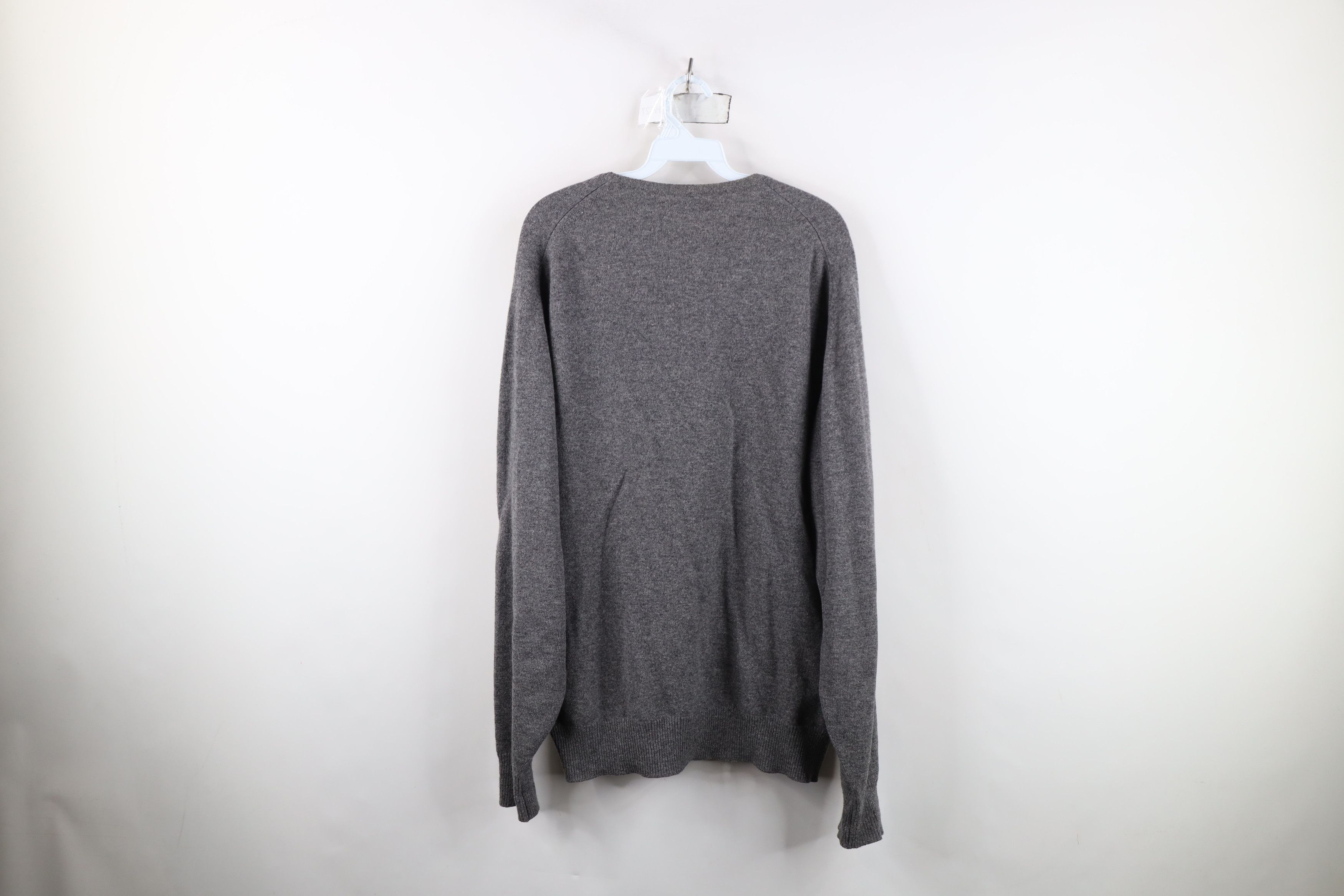Vintage Vintage 70s William Lockie Scotland Knit V-Neck Sweater Gray Size US XXL / EU 58 / 5 - 11 Thumbnail