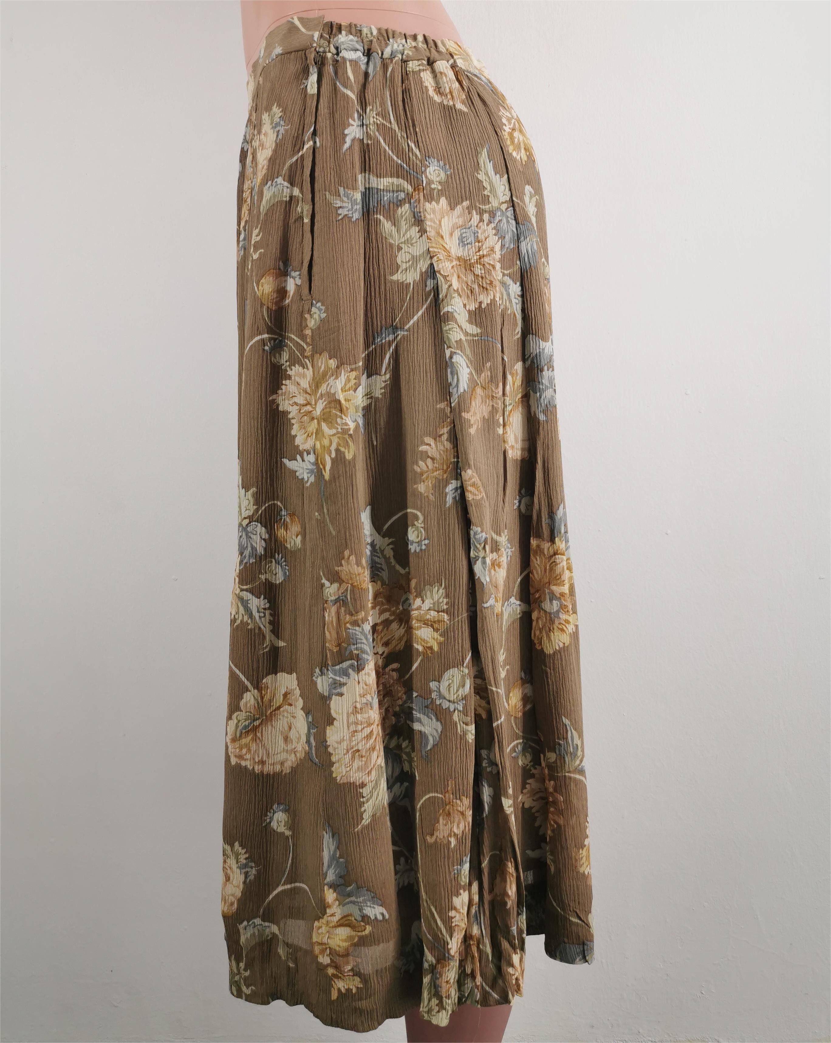 Burberry Vintage 90's Burberrys Skirt Floral Design Size 30 Size 30" / US 8 / IT 44 - 3 Thumbnail