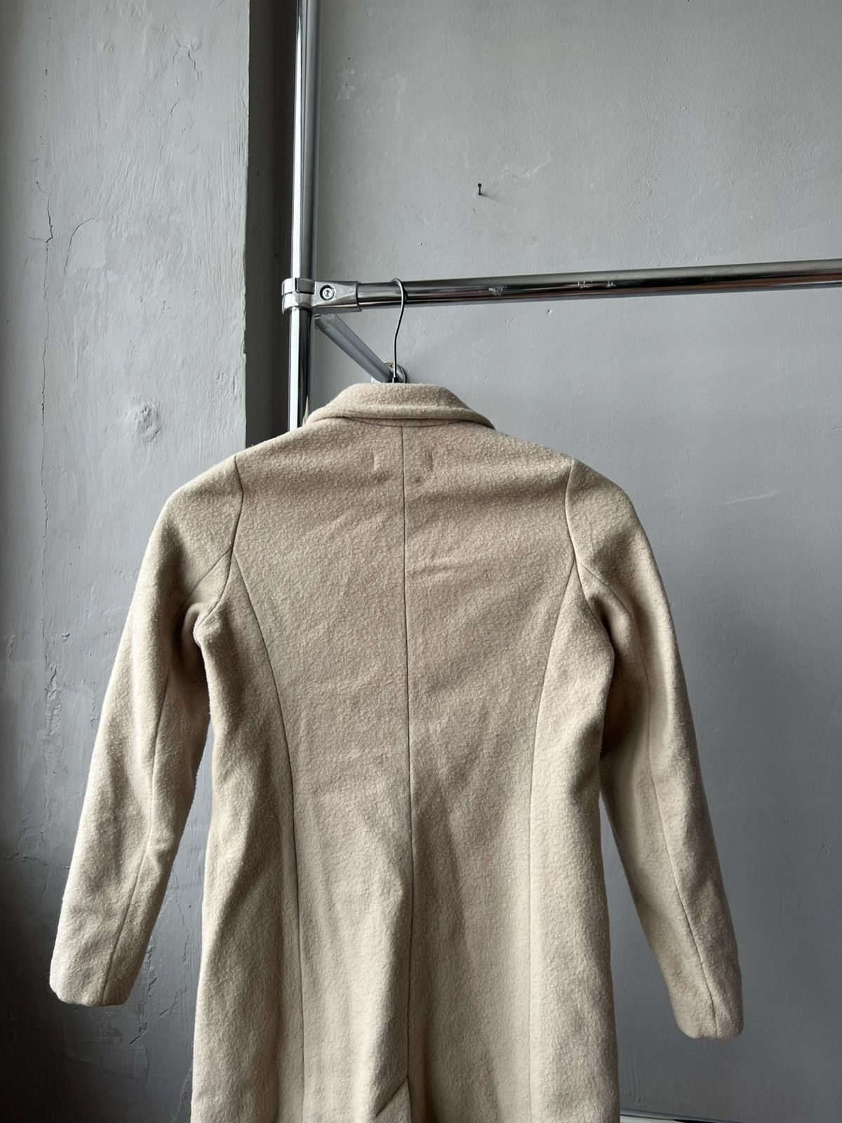 Falcone FALCONERI MADE IN ITALY CREAM WOMEN WOOL LUXURY COAT SIZE XS Size XS / US 0-2 / IT 36-38 - 18 Thumbnail
