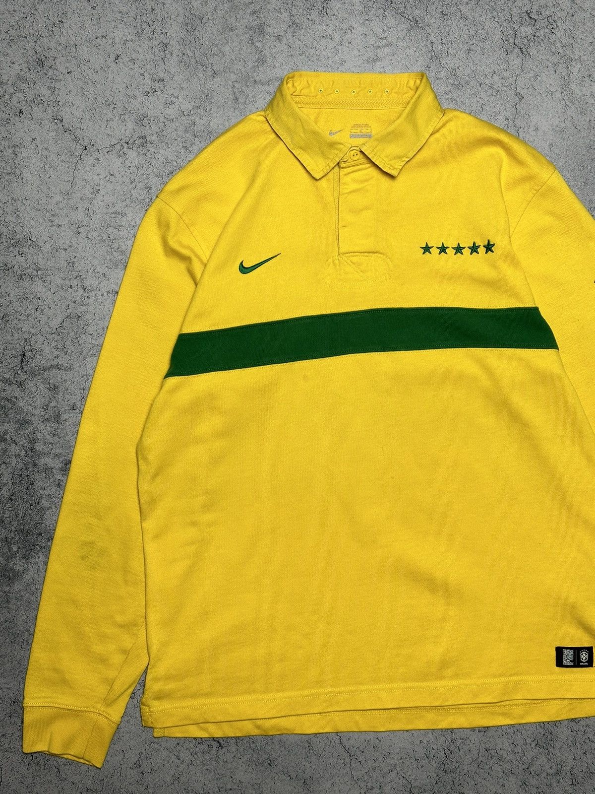 Nike Vintage Nike Brazil #10 Rugby Polo Long Sleeve Shirt Size US L / EU 52-54 / 3 - 2 Thumbnail