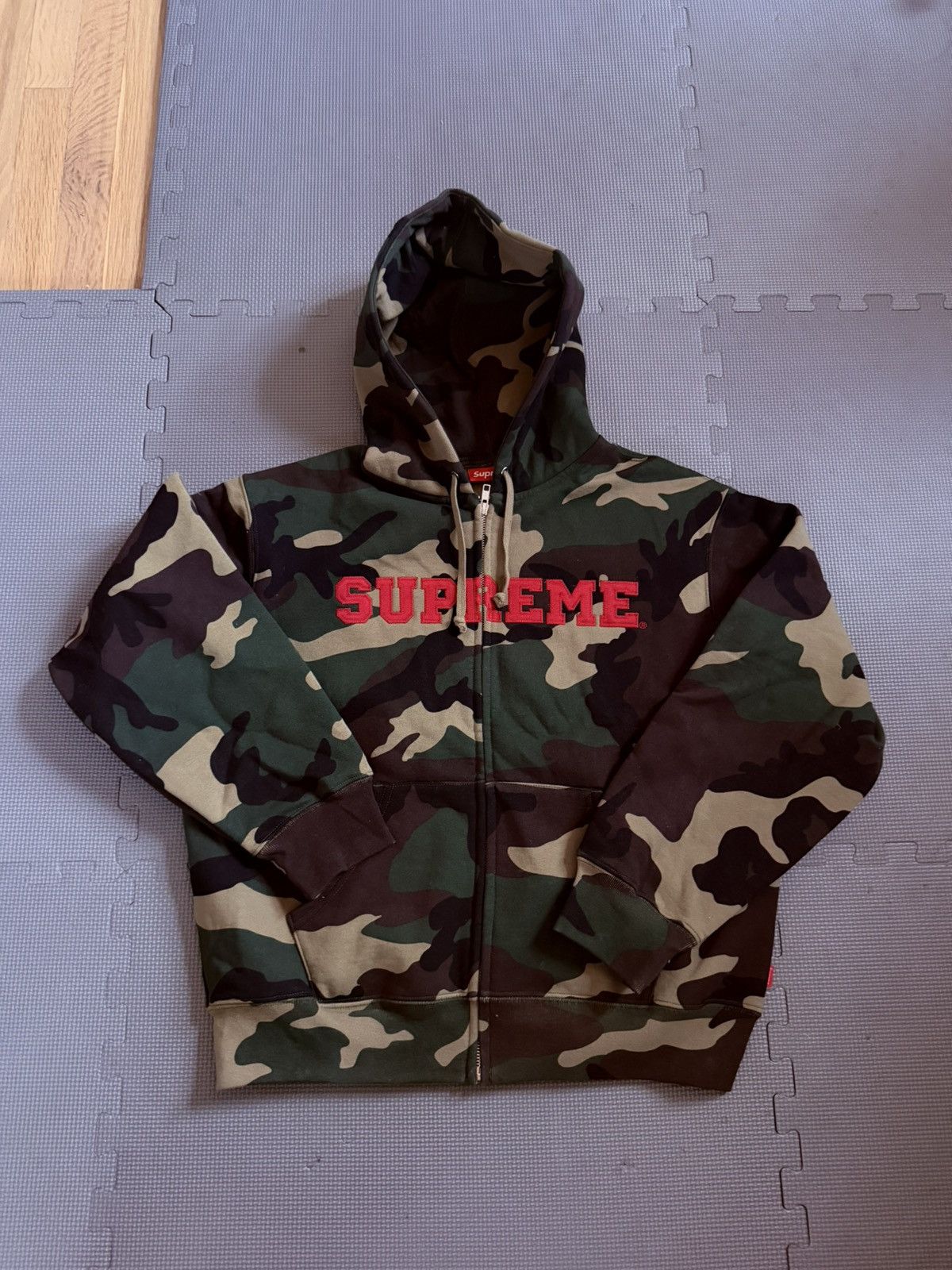 Supreme Collegiate Applique Zip Up Hooded Sweatshirt