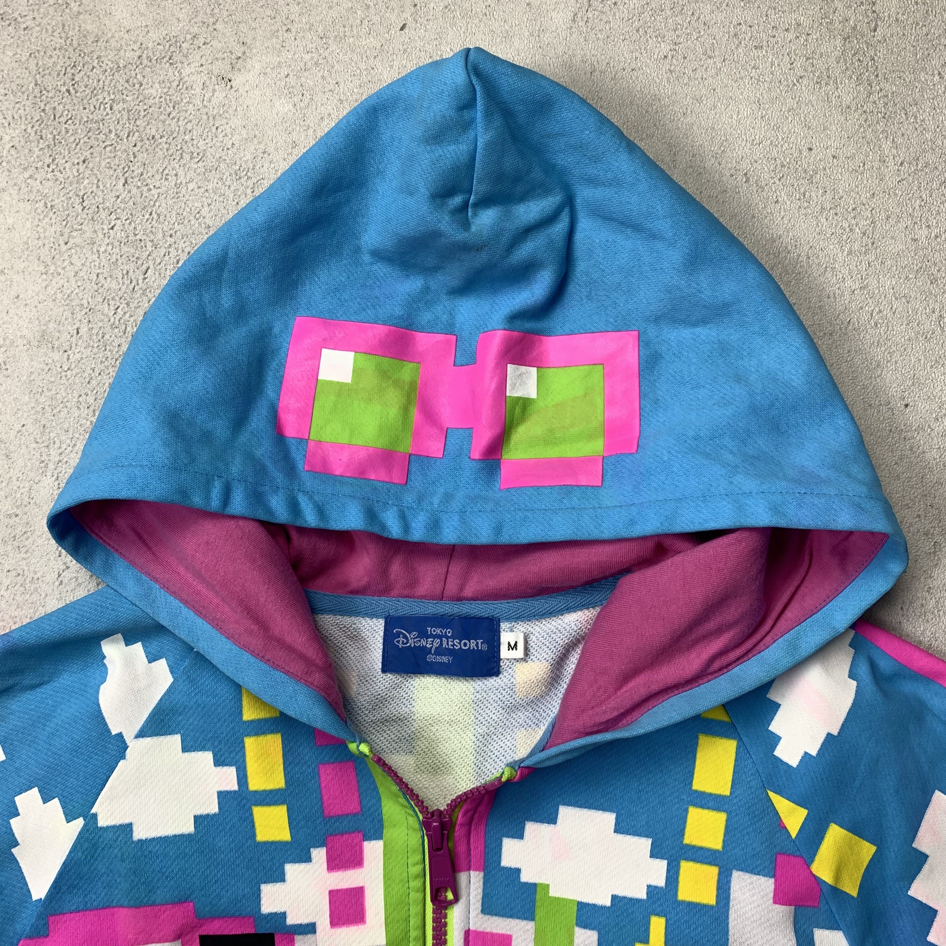Disney Vintage Disney Mickey Mouse Pixel Graphic Zip Up Hoodie Size US S / EU 44-46 / 1 - 4 Thumbnail