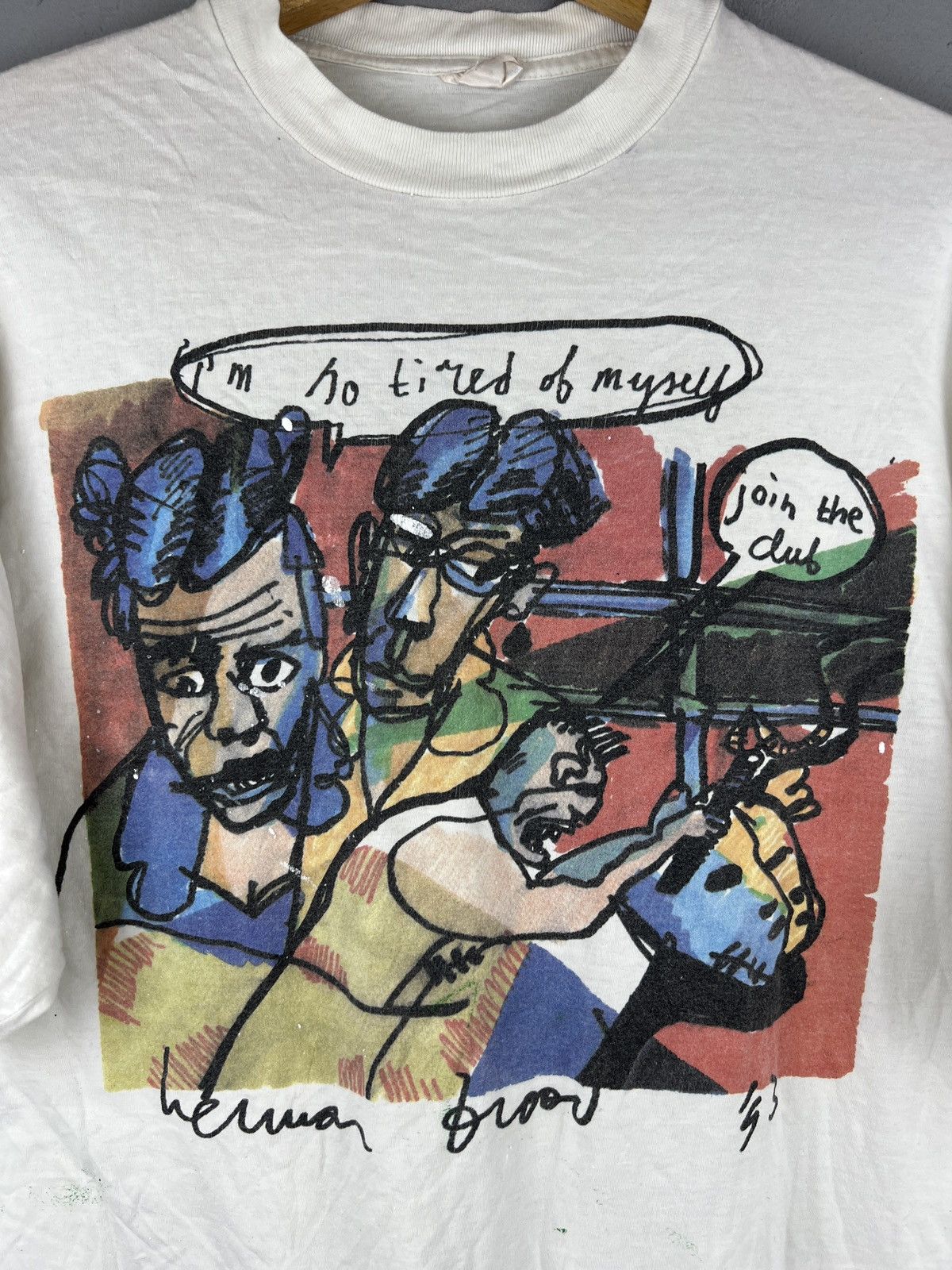 Vintage 💥RARE💥 Vintage 1993 Herman Brood Rock Band Art t shirt y2k Size US L / EU 52-54 / 3 - 2 Thumbnail