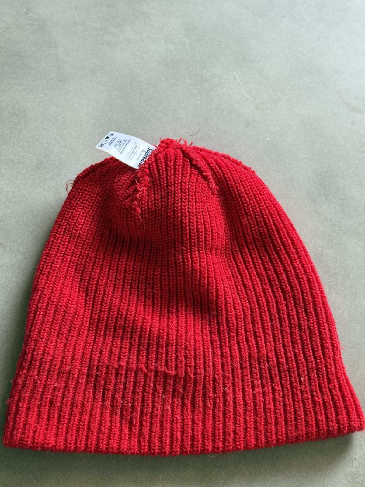 Supreme Red Supreme Folded Beanie Size ONE SIZE - 3 Thumbnail