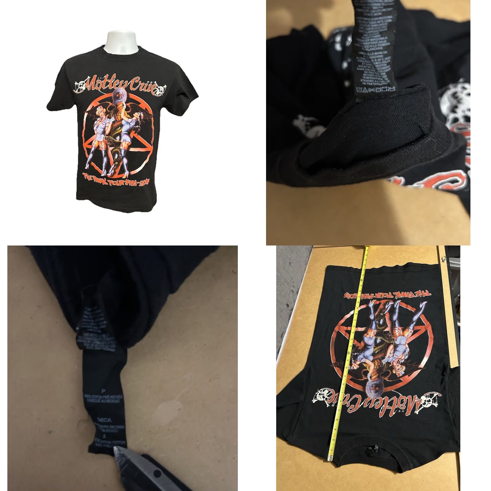 Doublet Motley Crue Shirt Men Small Black Short Sleeve Double Sided The Final Tour 2015 Size US S / EU 44-46 / 1 - 9 Thumbnail