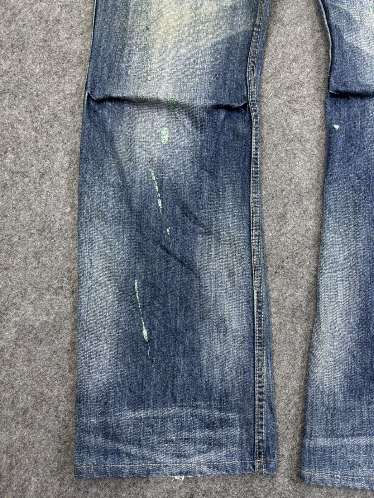 Japanese Brand 💥Flare💥Wild Life Painter Distressed Denim K37 Size US 32 / EU 48 - 5 Thumbnail