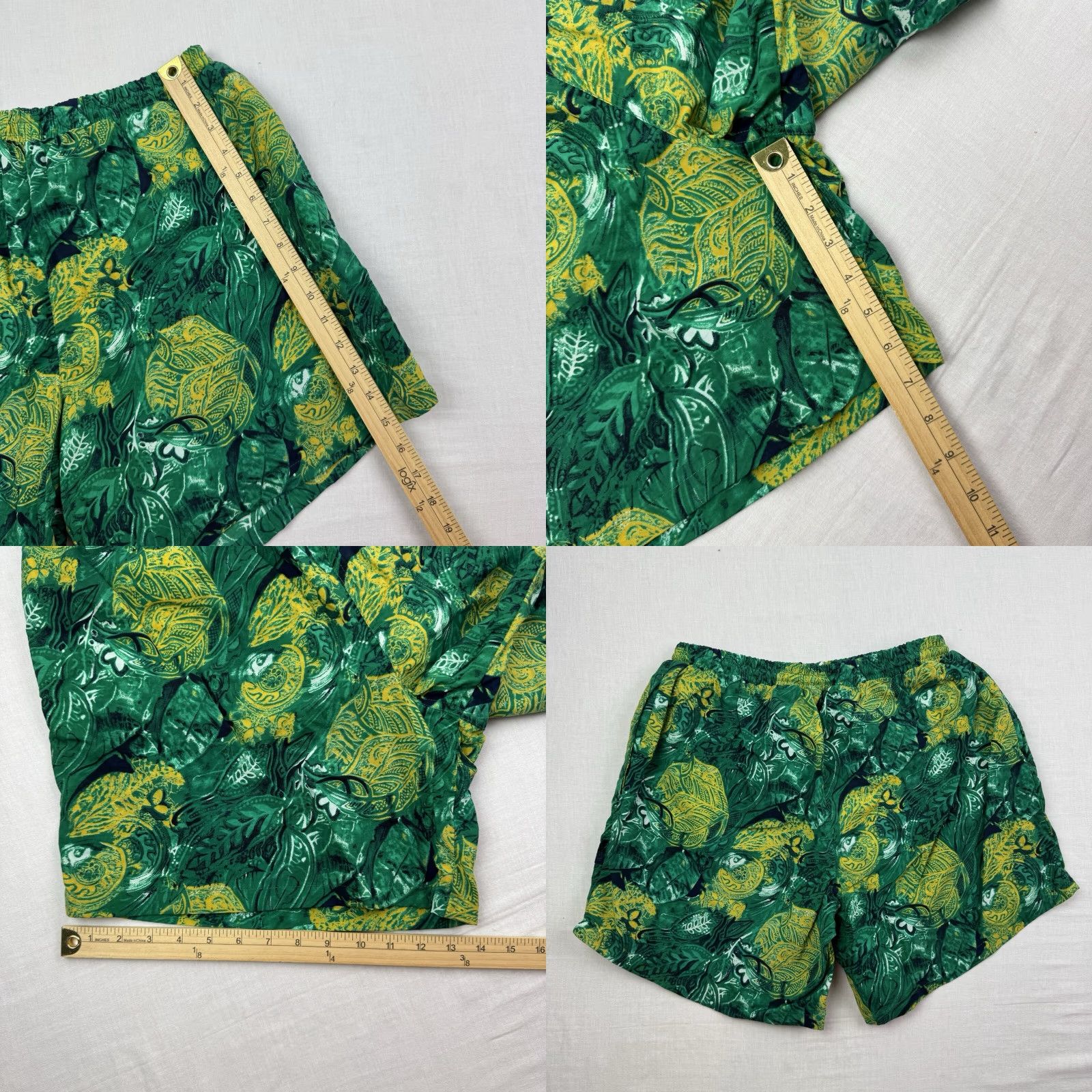 Vintage Vintage Laguna Swim Trunks Adult Large Green Tropical Swim Suit Shorts 90s Y2K Size US 33 - 8 Thumbnail