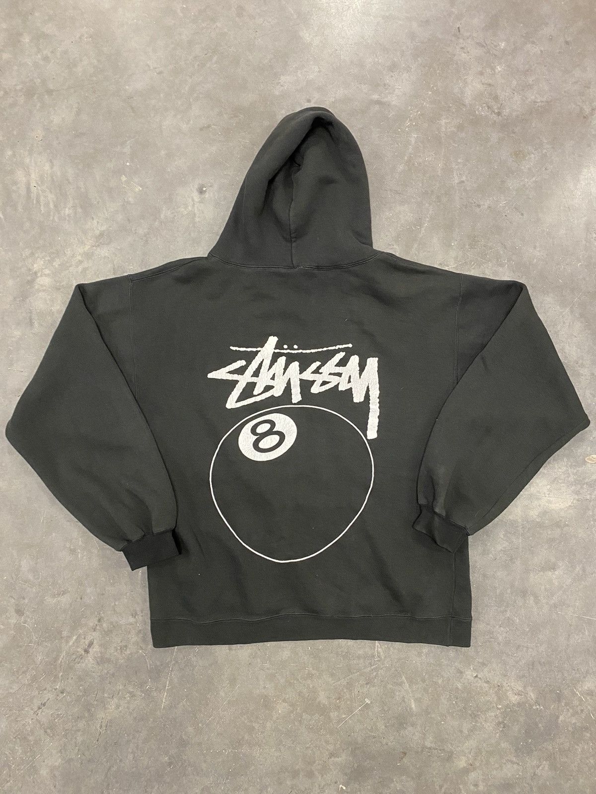 image of Stussy 8 Ball Hoodie in Black, Men's (Size 2XL)