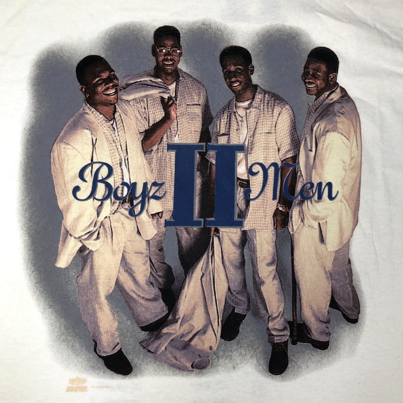 Hanes VINTAGE Hanes Boyz II Men All Around The World Tour T-Shirt XL White 90s Crew Neck Short Sleeve Men 100% Cotton Knit Double-Sided Graphic Print Size US XL / EU 56 / 4 - 3 Thumbnail