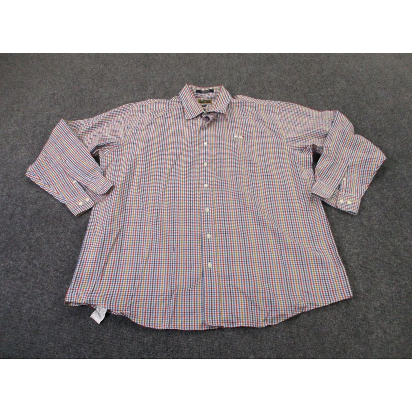 Logo 7 Al Dixons Shirt Mens XL Colorful Plaid Dog Logo Button-Up Size US XL / EU 56 / 4 - 2 Thumbnail