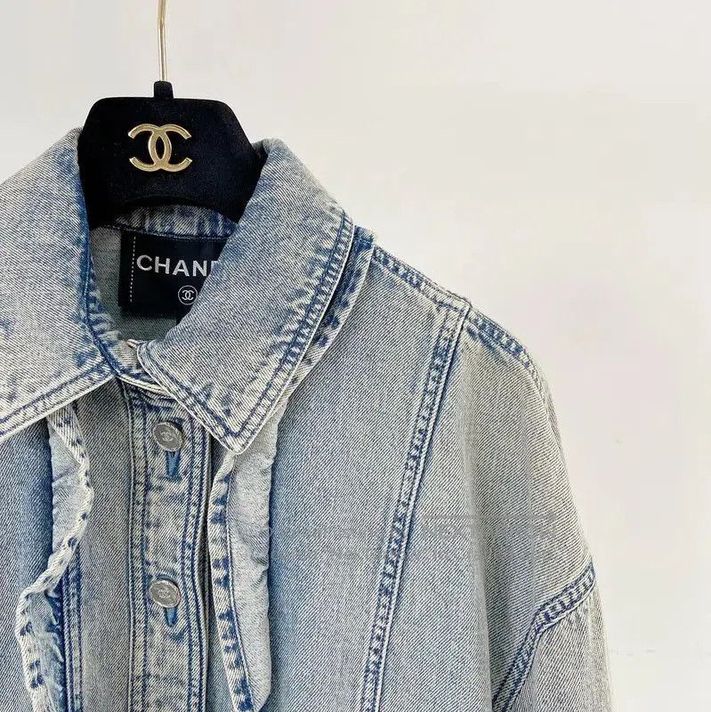 Chanel Chanel Blue Cotton Women's Jacket . Size XS / US 0-2 / IT 36-38 - 3 Thumbnail