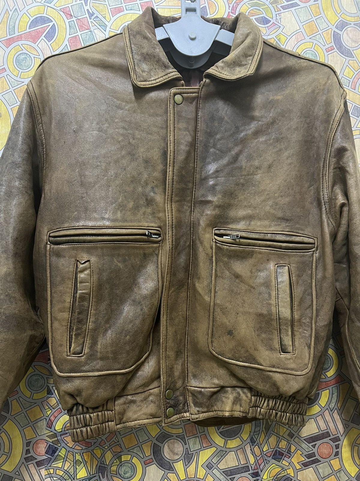Japanese Brand Leather Jacket Very Rare. (GJ36) Size US L / EU 52-54 / 3 - 13 Thumbnail