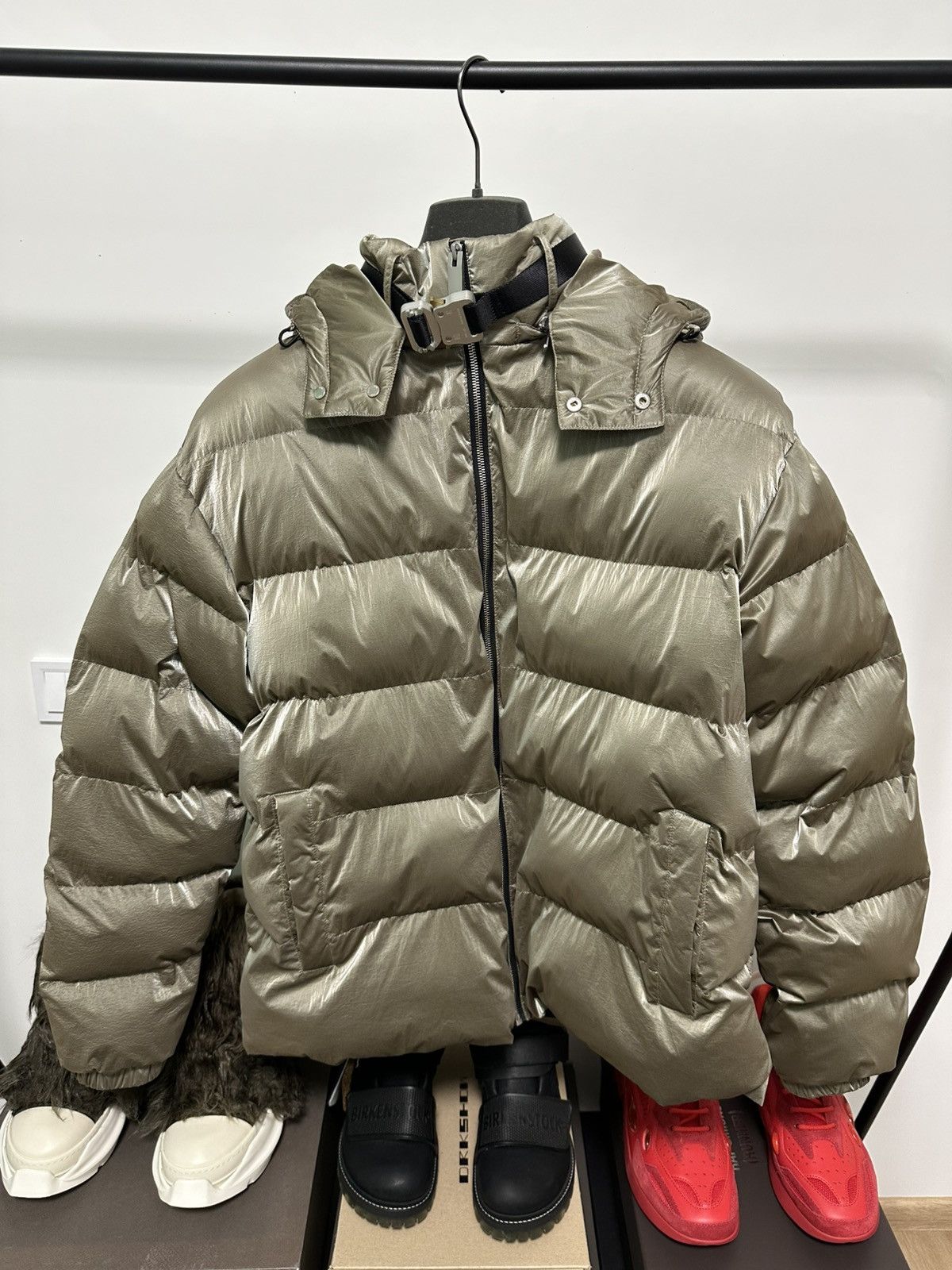 1017 ALYX 9SM Nightrider Puffer Jacket — Green — Size L