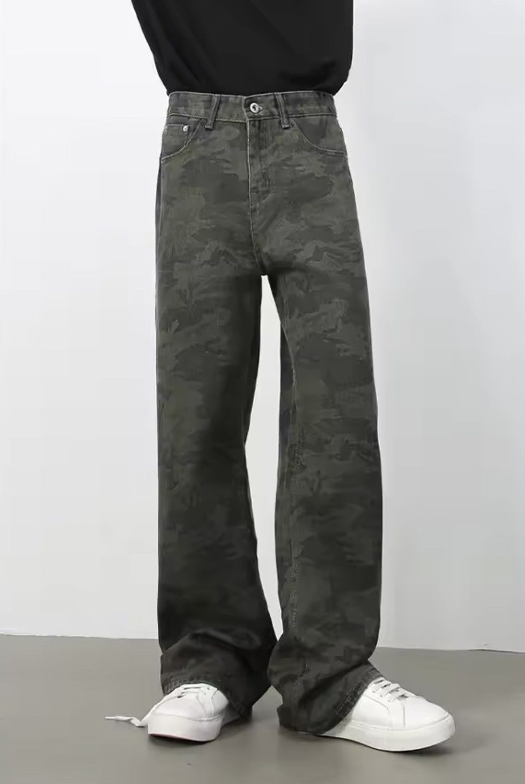 Japanese Brand Camo Denim Pants - Wide Leg Tactical Streetwear Trousers Size US 33 - 3 Thumbnail