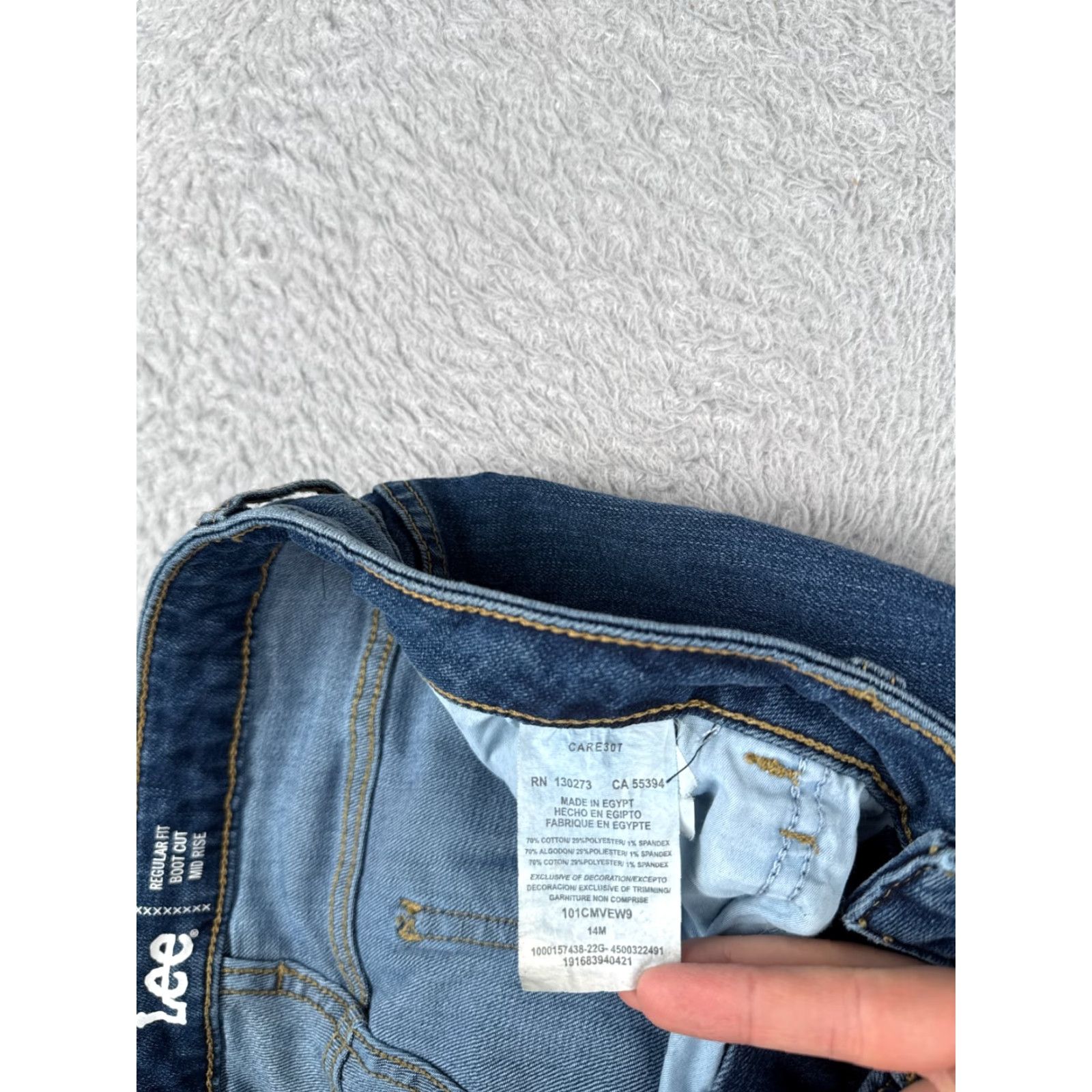 Lee Lee Jeans Womens 14 Blue Denim Bootcut Mid Rise Regular Fit 34x31 Cotton Blend Adv Size 36" / US 14 / IT 50 - 7 Thumbnail