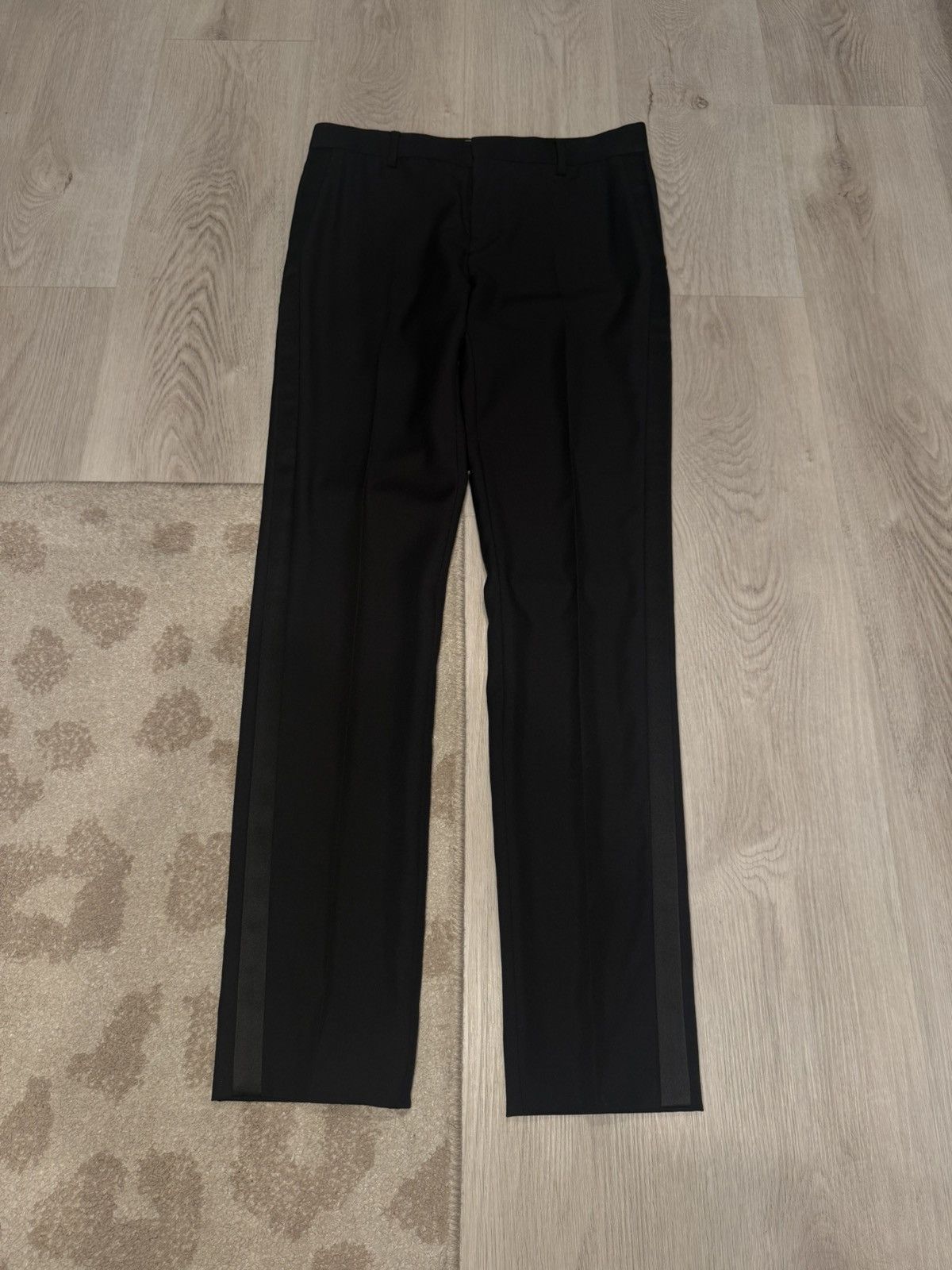 Saint Laurent Paris s/s 2013 wool silk side seam dress pants Size US 28 / EU 44 - 2 Thumbnail