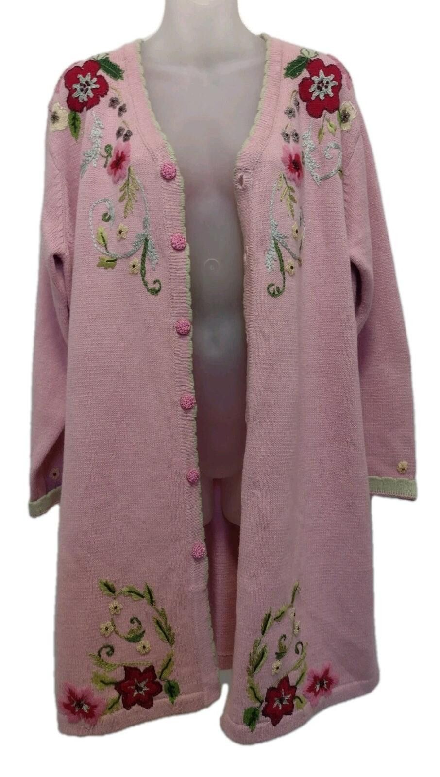 Other Storybook Knits Wrapped in Romance Floral Duster Cardigan L Size L / US 10 / IT 46 - 5 Thumbnail