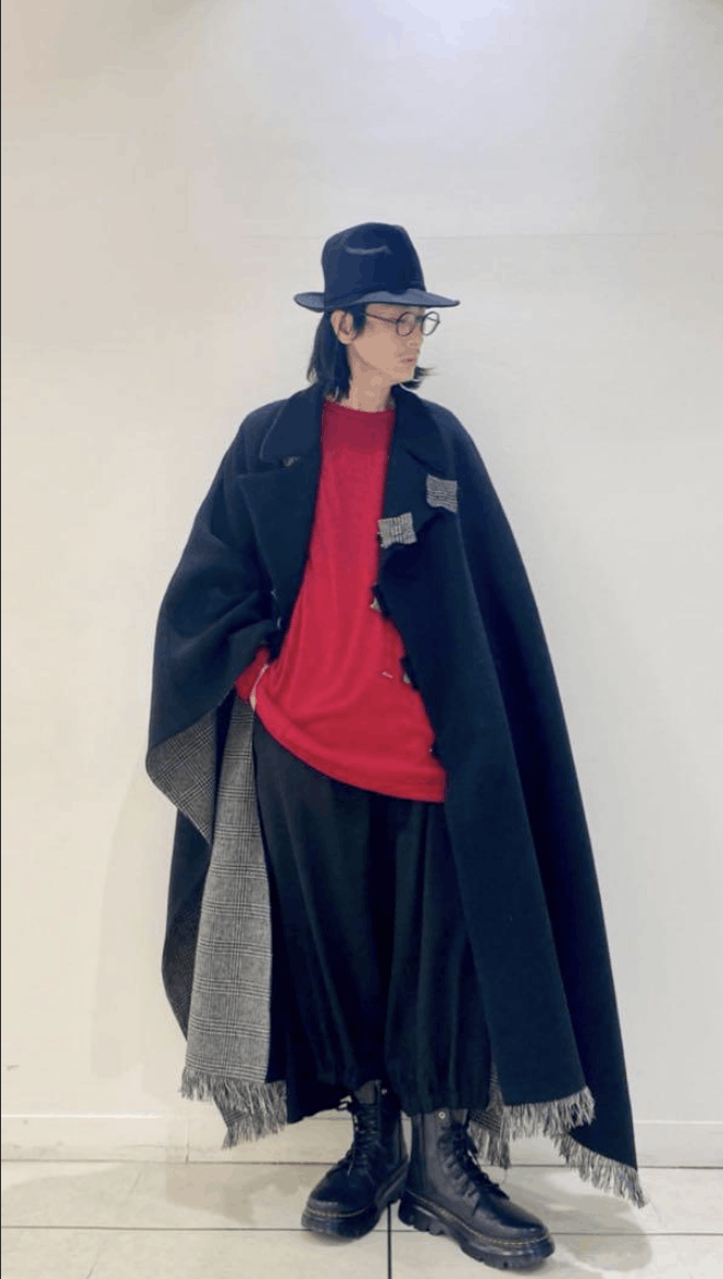 Yohji Yamamoto Yohji Yamamoto Pour Homme - Tweed Check Scrap Cape Coat Size US S / EU 44-46 / 1 - 13 Thumbnail
